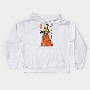 Character of Playing Card Queen of Hearts Kids Hoodie